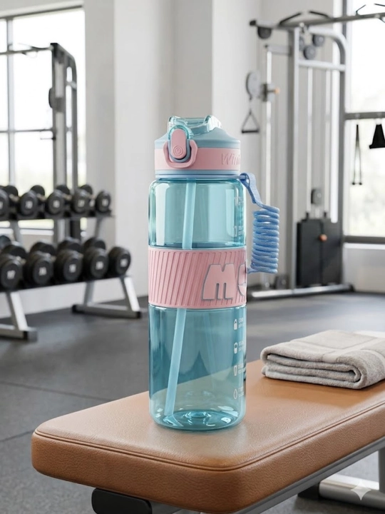Bolalar va sport uchun trubkali suv idishi, qulflanadigan qopqoq, 500 ml - 
