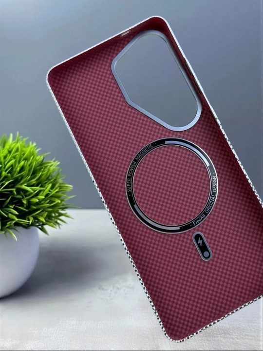 Карбоновый чехол для Samsung S22,S23,S24,S25,S26 FE,PLUS, ULTRA Magsafe, жесткий