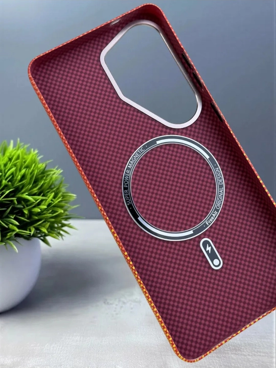 Карбоновый чехол для Samsung S22,S23,S24,S25,S26 FE,PLUS, ULTRA Magsafe, жесткий