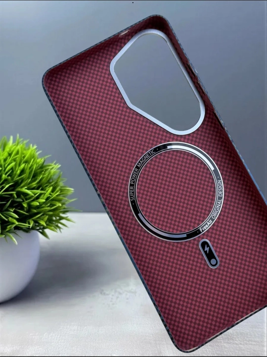 Карбоновый чехол для Samsung S22,S23,S24,S25,S26 FE,PLUS, ULTRA Magsafe, жесткий