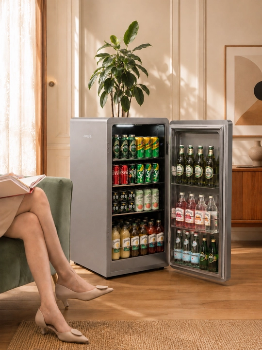 Uy va ofis uchun oq/kulrang/qora rangli AIWA bir eshikli mini muzlatgichi