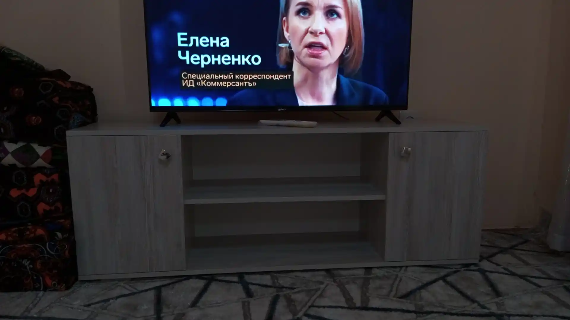 ТВ-тумба G-680 широкая для гостиной, ЛДСП Россия, в собранном виде. 120/140/160x50x35