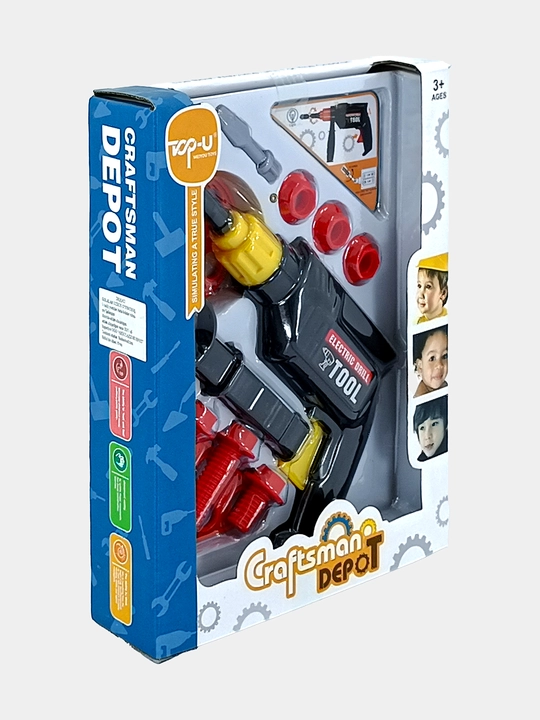 Craftsman Depot o'yin asboblar to'plami, elektromatkap bilan, Top-u