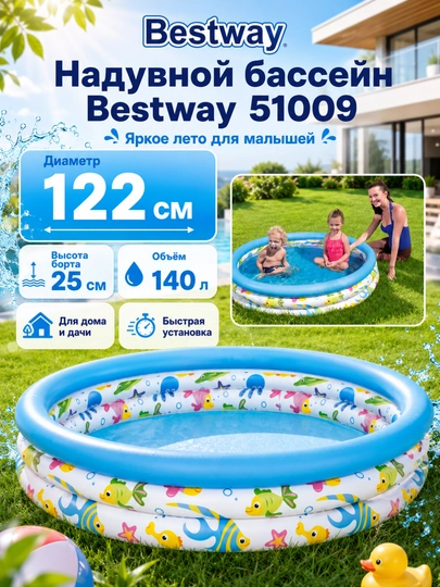 Бассейн надувной детский Bestway, Bestway Fast set круглый, все размеры — MELOMAN-BESTWAYBAD-БЕЛЫЙ