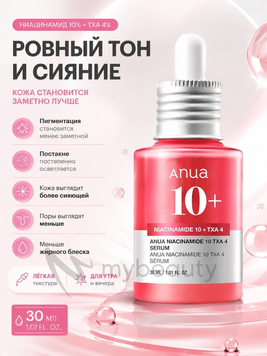 Anua Niacinamide 10% + TXA Serum – сыворотка с ниацинамидом и транексамовой кислотой - 