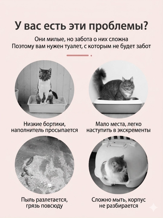 Лоток для кошек с сеткой, прочный пластик, всегда сухие лапки и чистота
