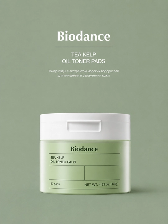 Тонер-пэды для лица Biodance Sea Kelp гидрогелевые с водорослями, 60 шт - 