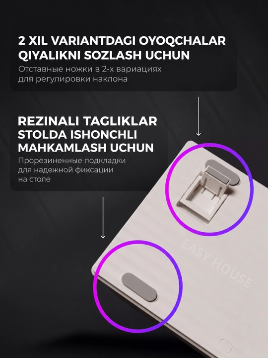 Mexanik klaviatura RGB yoritgichli, o'yin uchun keyboard, 100 tugma, qizil svitchlar