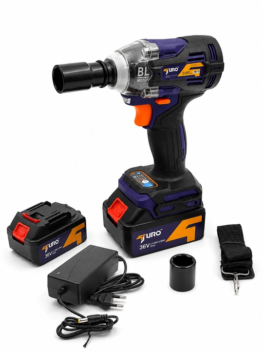 Akkumulyatorli gaykovert TURO TLL0201, 36V Li-ion, 320 N·m, 2 ta akkumulyator, keys bilan