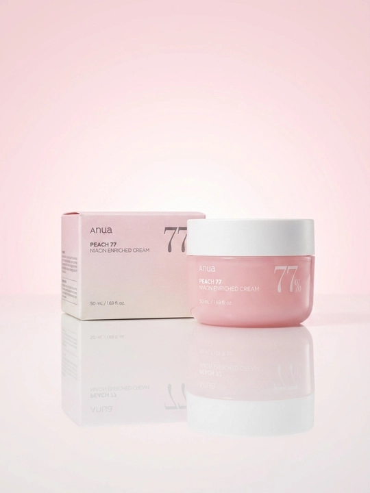 Anua Peach 77 Niacin Enriched Cream - увлажняющий крем для лица с ниацинамидом, 50 мл