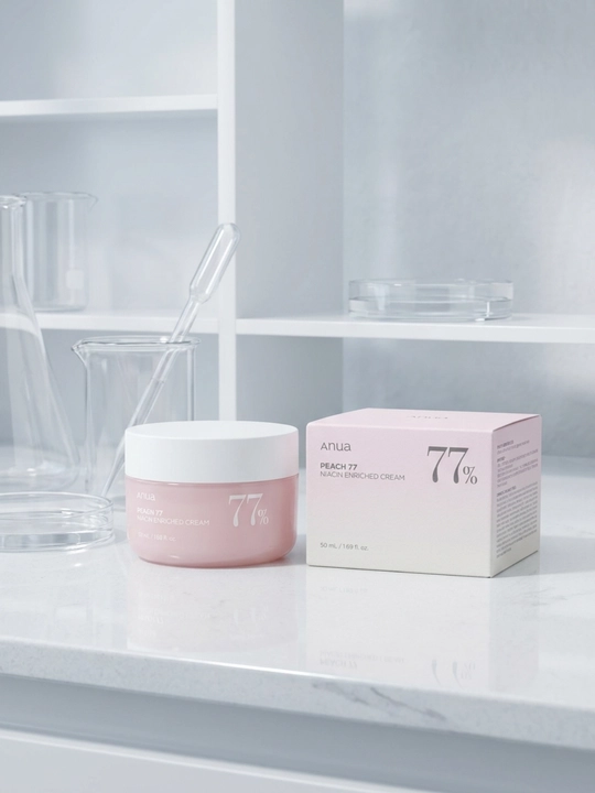 Anua Peach 77 Niacin Enriched Cream - увлажняющий крем для лица с ниацинамидом, 50 мл