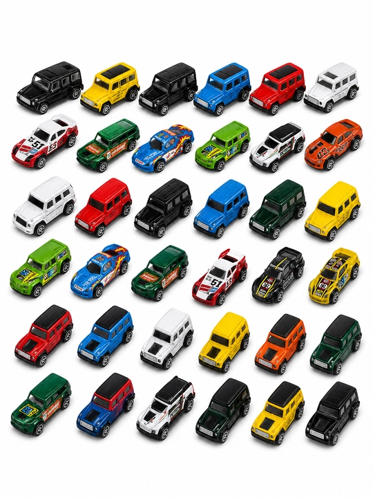 Набор die-cast машинок, 30 цветных металлических игрушечных автомобилей