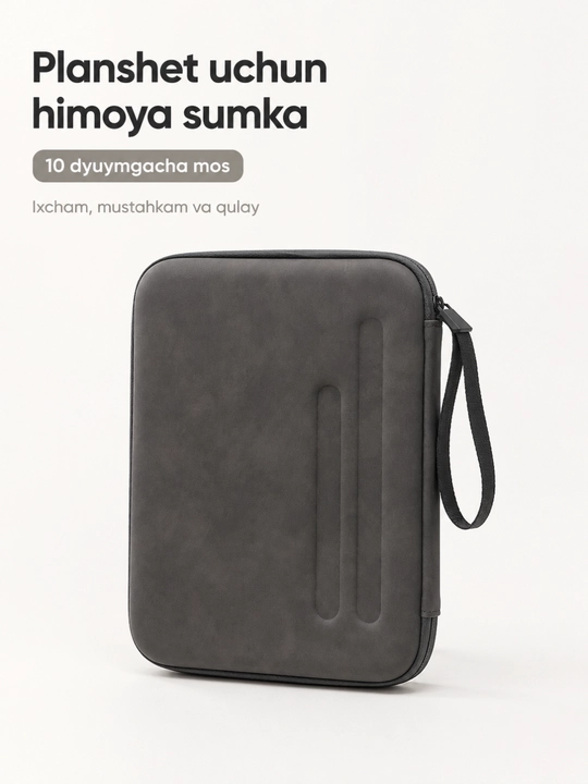 Planshet uchun himoya sumka, 10 dyuymgacha, ichki to‘rli cho‘ntakli organizer - 
