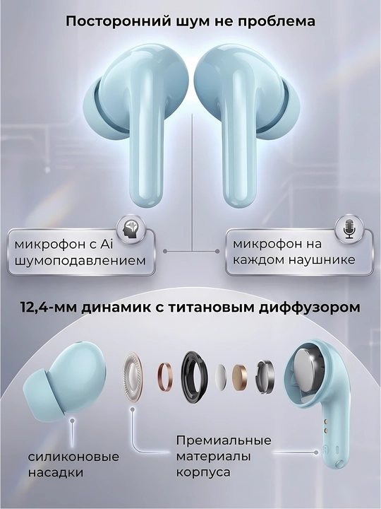 Беспроводные наушники Redmi Buds 8 Lite для iPhone и Android