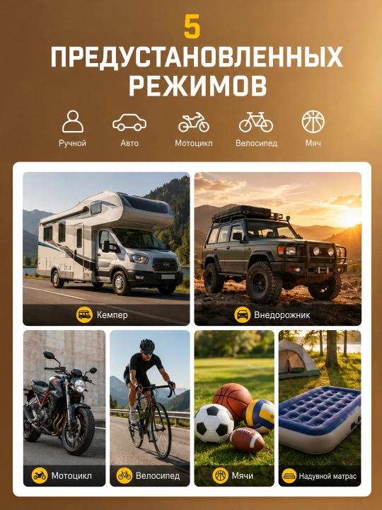 Портативный автомобильный компрессор CARSUN
