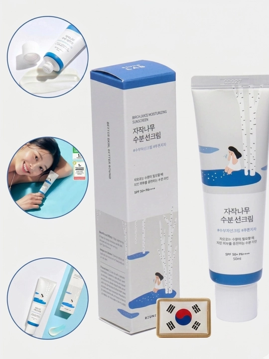 Quyosh kremi va namlantiruvchi krem Round Lab Moisturizing Sunscreen SPF50+ PA+++, 50 ml - 