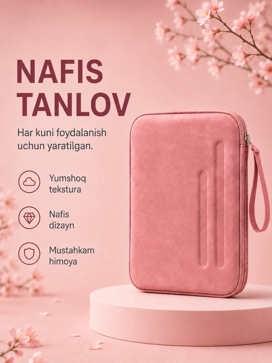 10 dyumli planshet va klaviatura uchun qattiq korpusli himoya sumkasi