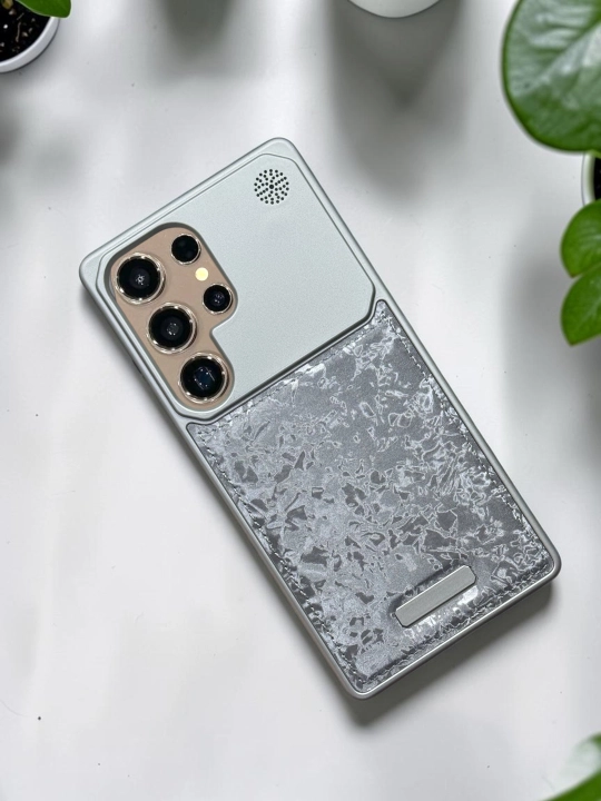 Samsung S25 Ultra S26, S24, S23 Ultra, S25 Ultra uchun charm plastik g'ilof, Magsafe
