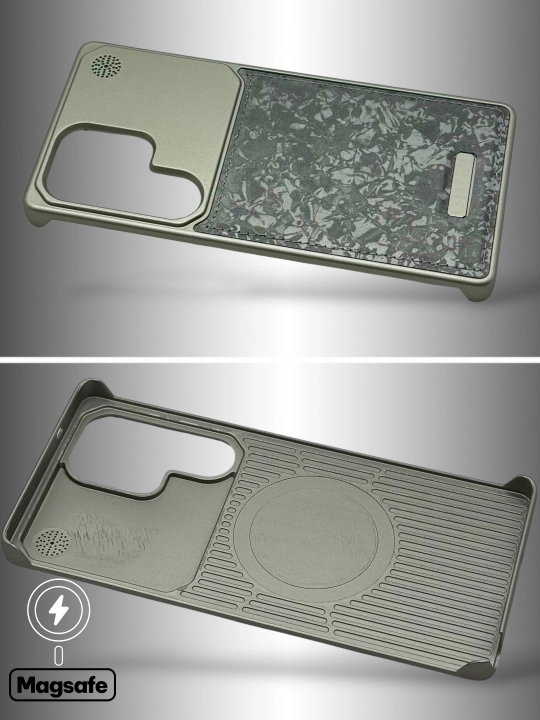 Samsung S25 Ultra S26, S24, S23 Ultra, S25 Ultra uchun charm plastik g'ilof, Magsafe