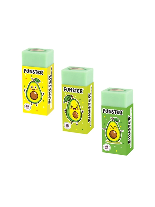 Ластик FUNSTER, 50х21х16 мм, прямоугольный, картонный держатель, 2шт