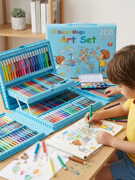 Набор для рисования 208 предметов для детей, Art Set в чемоданчике