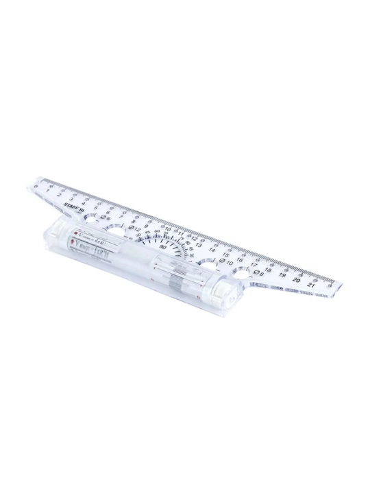 Staff 22 sm li rolikli chizg‘ich (reysshina), metall rolikli, karton quti 210869