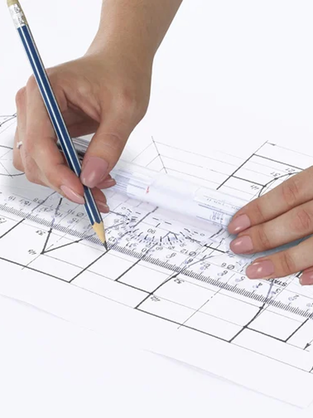 Staff 22 sm li rolikli chizg‘ich (reysshina), metall rolikli, karton quti 210869