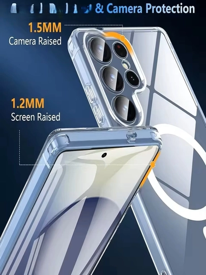 Samsung A14 dan S25 Ultra gacha Shisha Prozrachni Chexol MagSafe Shaffof Himoya G‘ilofi