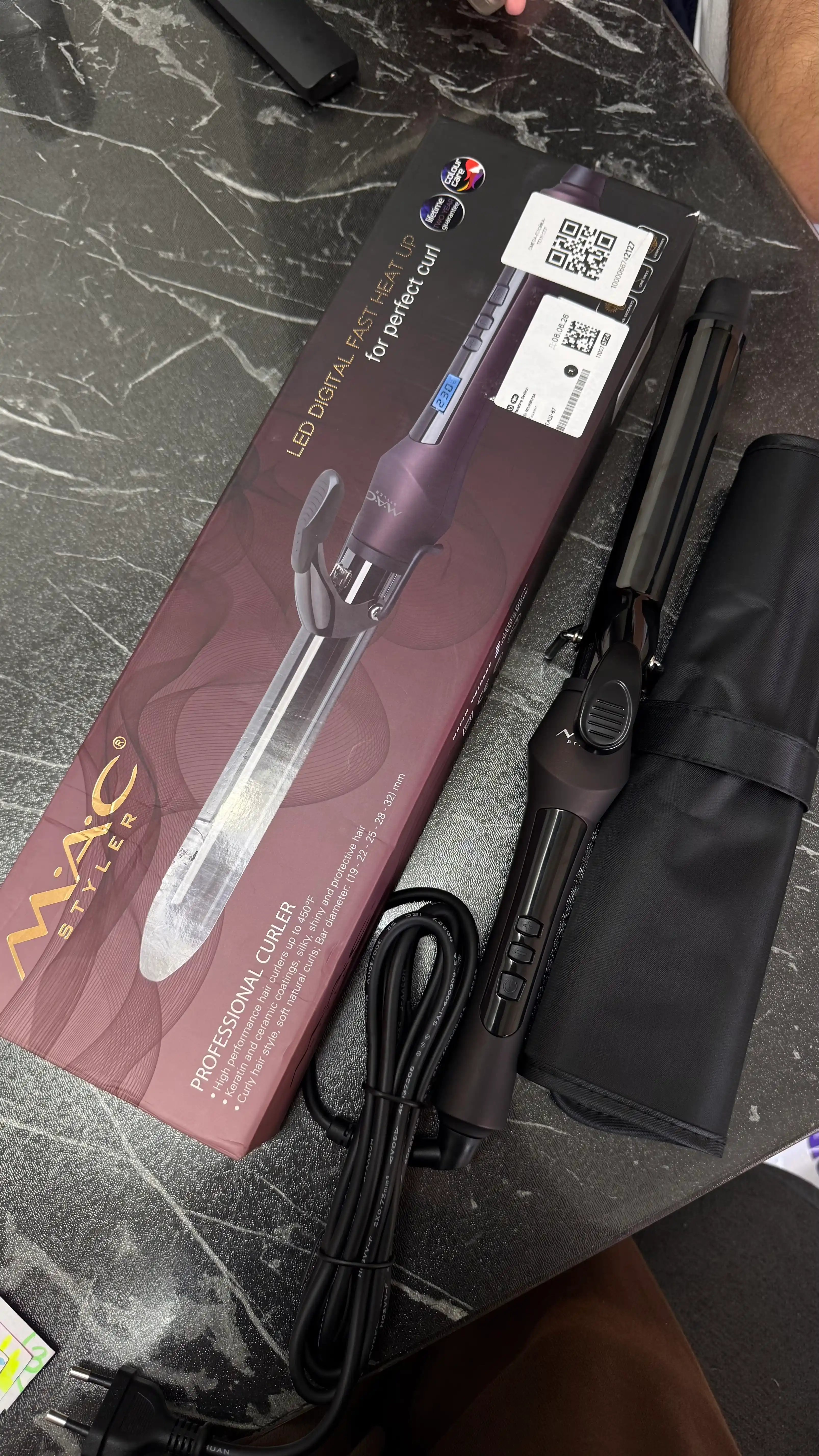 Плойка Mac, MC-2751, стайлер для завивки, щипцы из керамики, вращается на 360