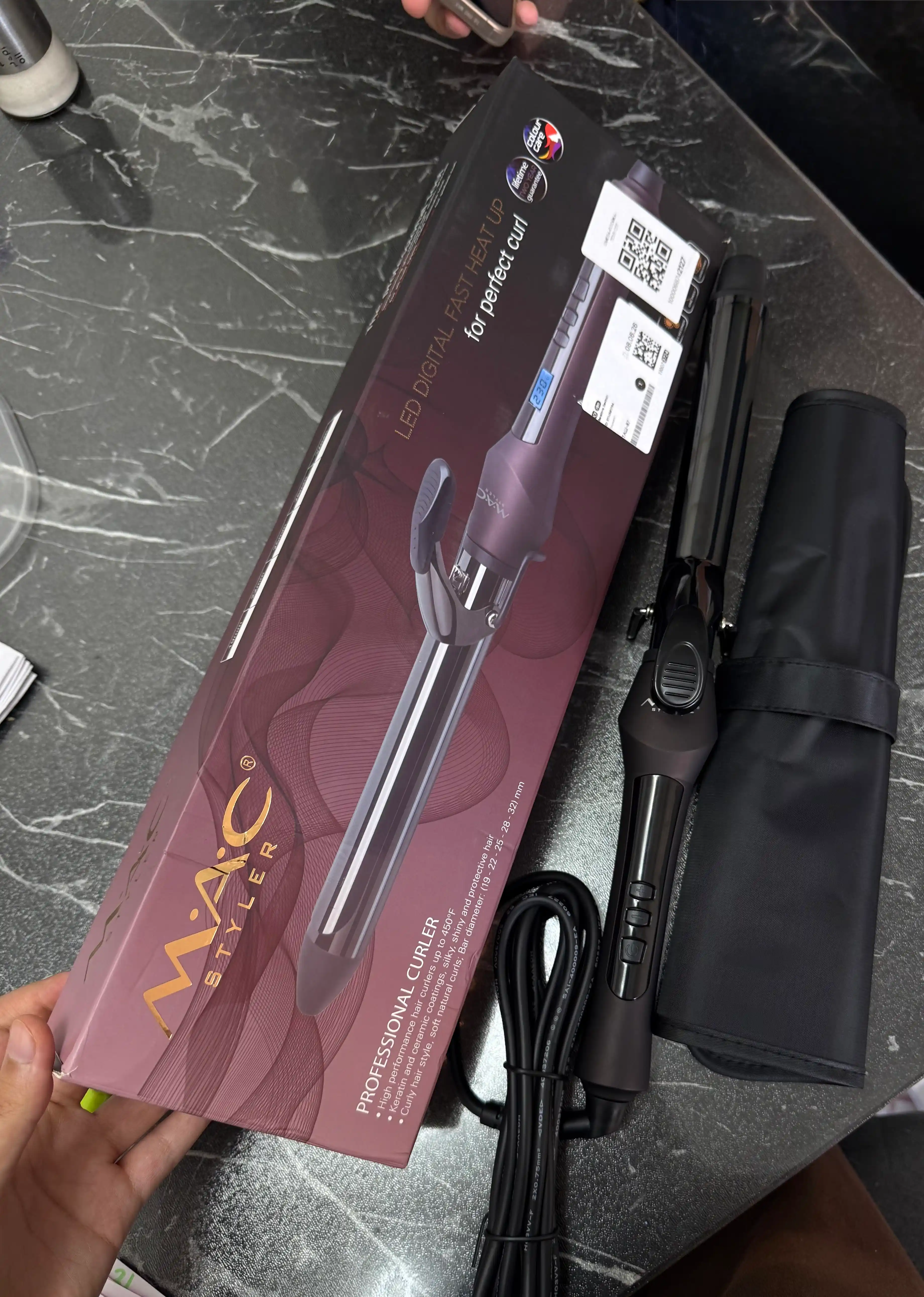 Плойка Mac, MC-2751, стайлер для завивки, щипцы из керамики, вращается на 360