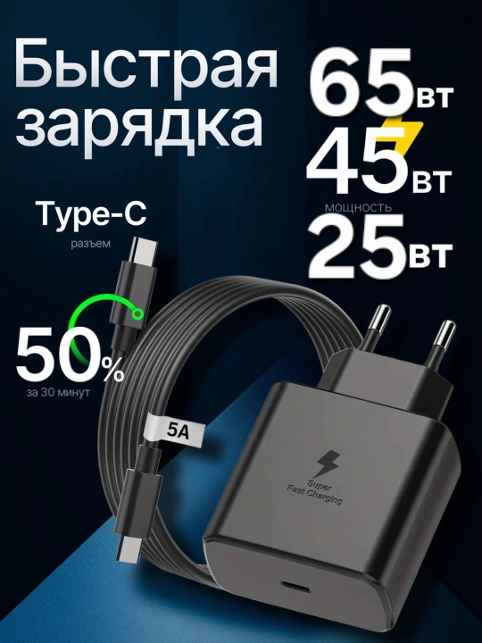 IPhone va Android uchun Turbo Charging tezkor quvvatlash bloki, Type-C - 