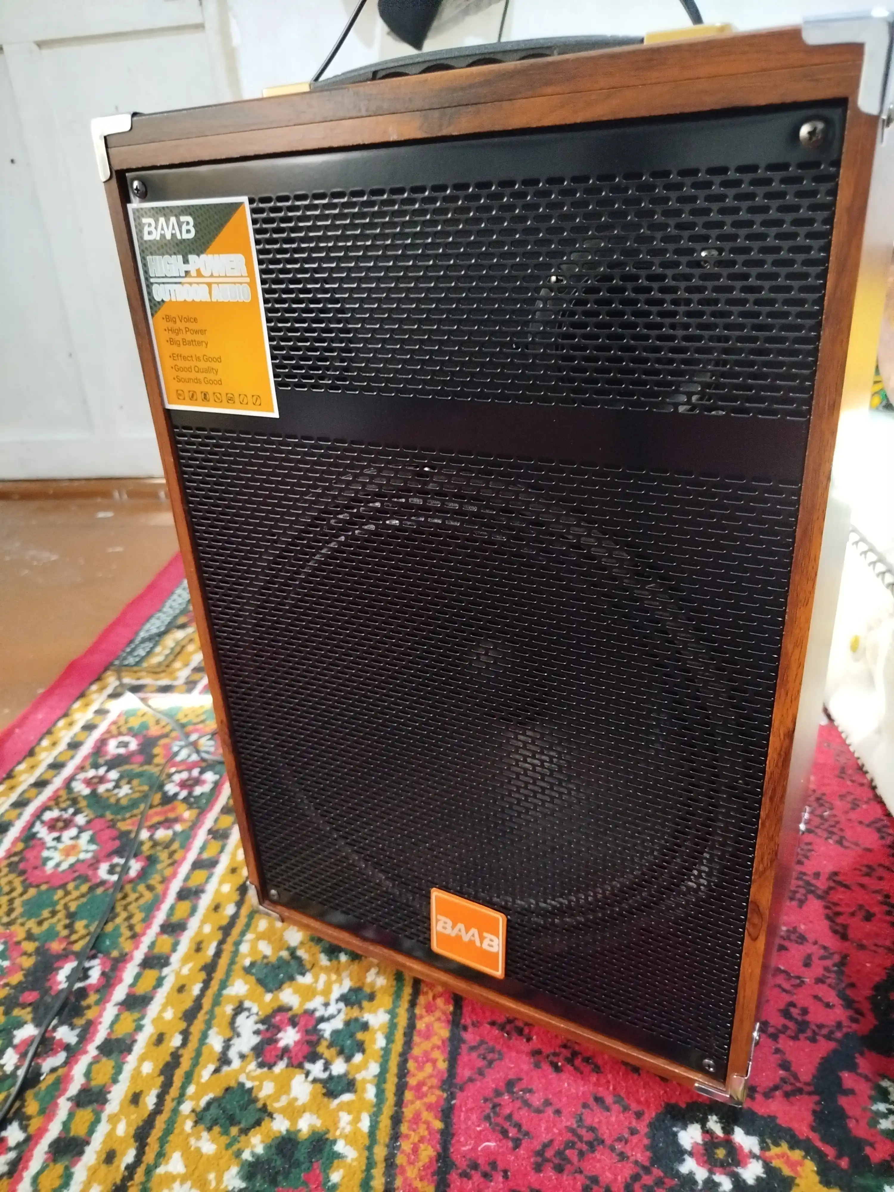 Портативная колонка B-Q12 , караоке Bluetooth с микрофоном и пультом, беспроводная bq12