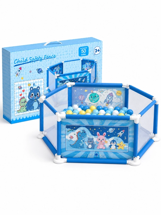 Детский игровой манеж Child Safety Fence с шариками, безопасная игровая зона - 