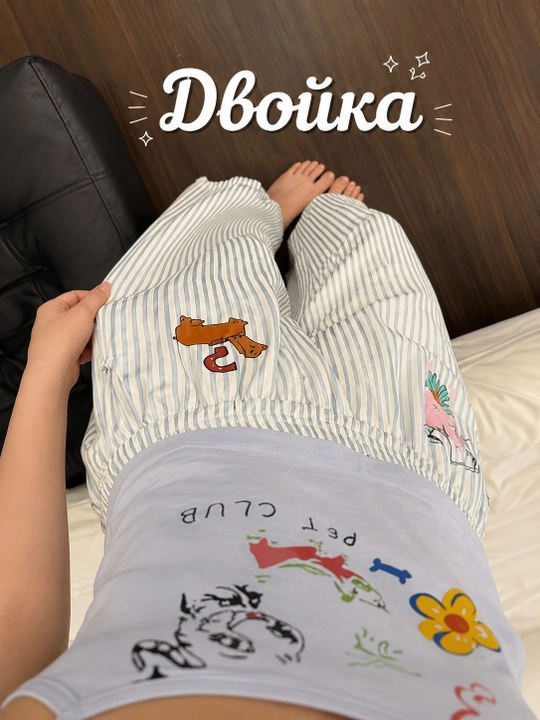 Ayollar pijamasi, yengil pijama, komplekt, uy kiyimi,