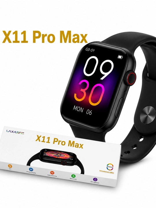 Android va iOS uchun X11 Pro Max Smart Watch aqlli soati, 45 mm + Piston quloqchinlari sovg‘a sifatida