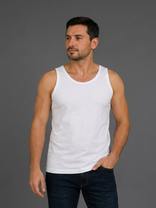 Erkaklar maykasi ESLI oq rang 100% paxta arzonlashtirilgan 2-nav