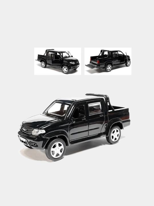 Машинка игрушка UAZ Patriot Pickup металлическая 1:43 открываются двери