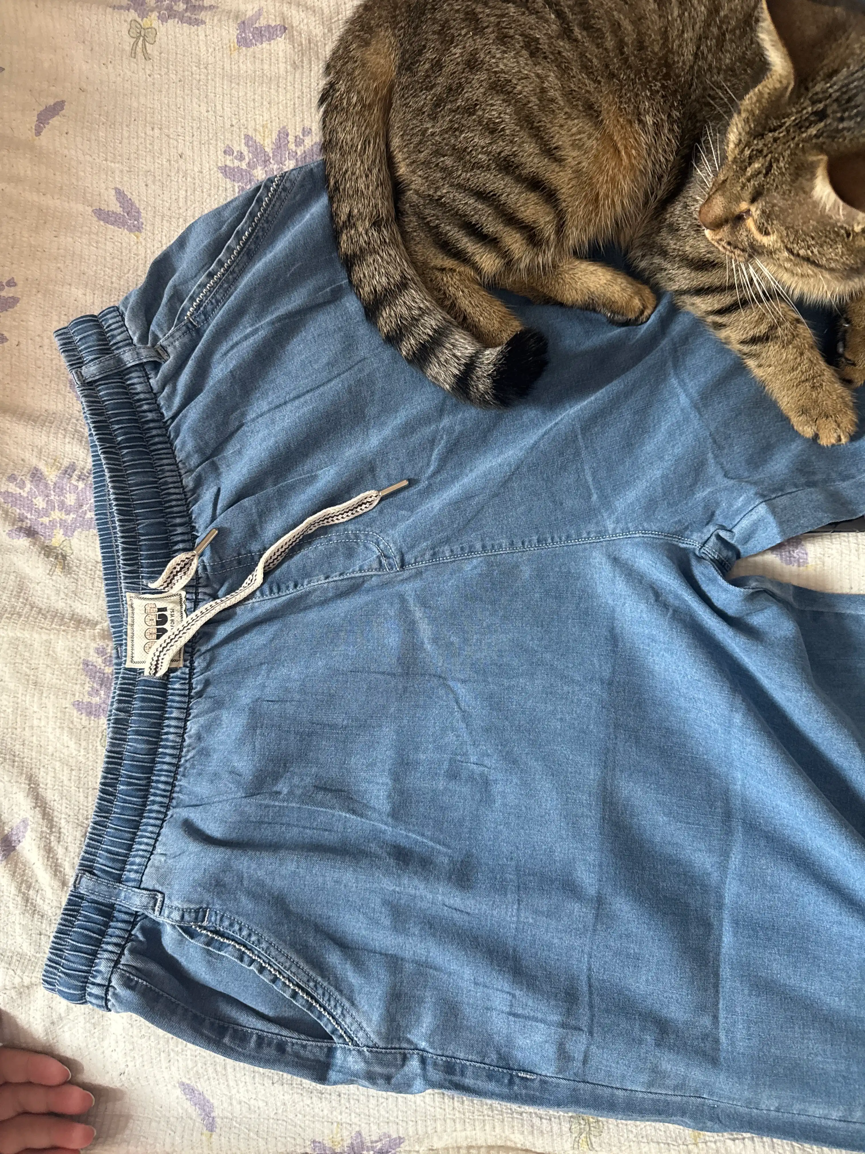 Yozgi ayollar shimi, sovuq matoli jinsi shim, katta o‘lchamlar