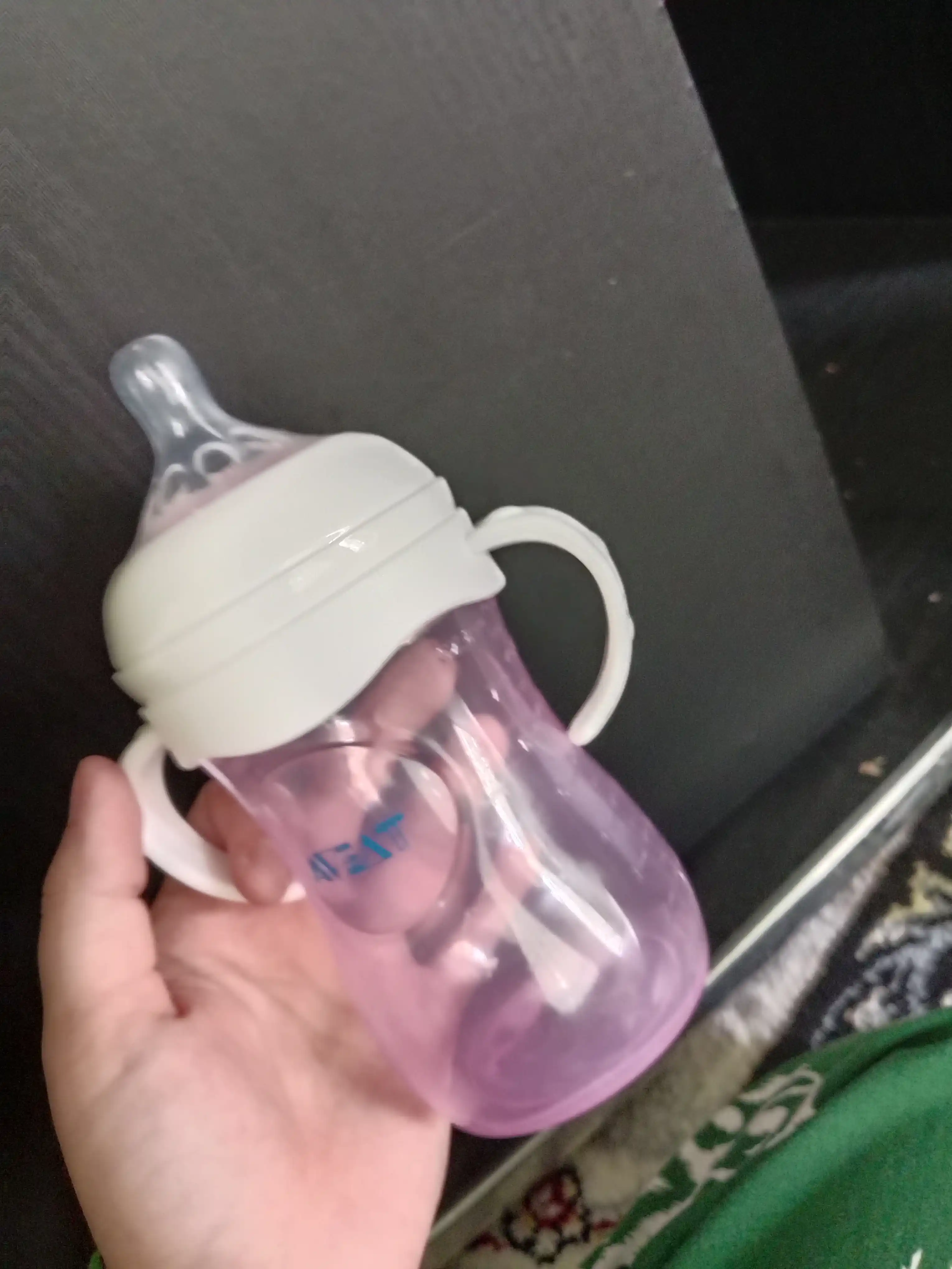 AVEAT bolalar uchun silikon nipelli tutqichli ichimlik butilkasi 330 ml (6+ oy)