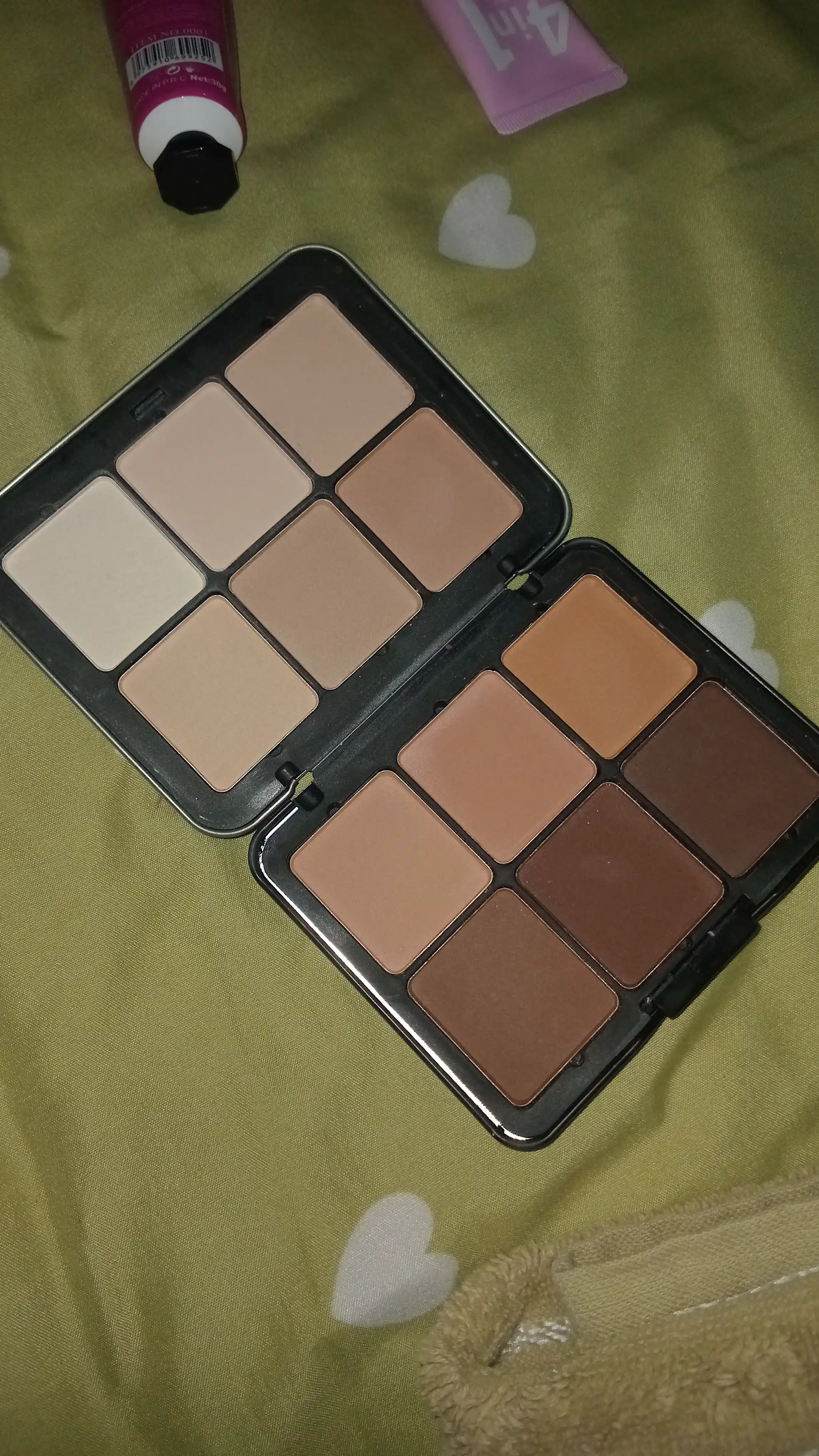 Ministar Ultra HD Powder Palette konturing uchun 12rangli upalar to'plami yuz korreksiyasi