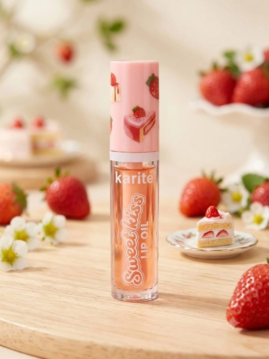 Karité Strawberry Lip Oil – namlantiruvchi lab yog‘i, qulupnay aromatli - 