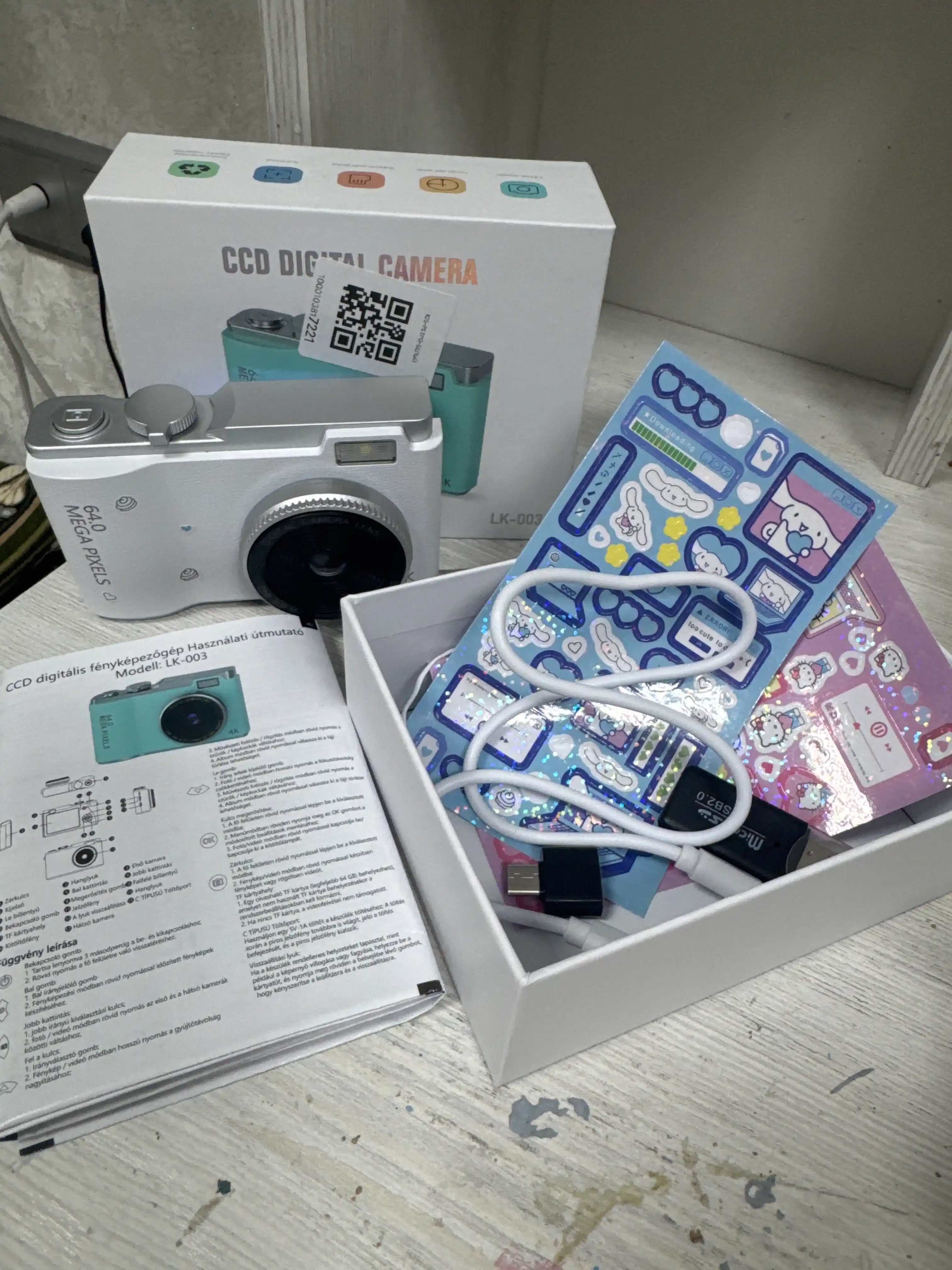 Bolalar fotoapparati, retro raqamli kamera, xotirali mini foto va video kamera