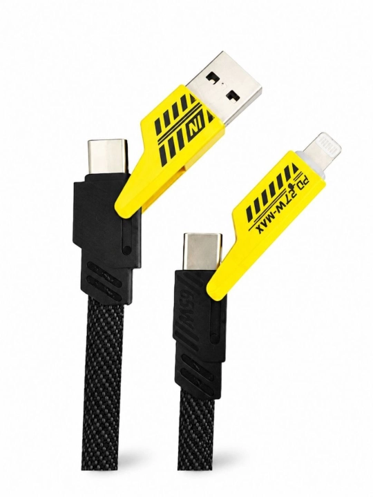 Transformer USB kabel, 4 tasi 1 da, Turbo, Type-C/Lightining - USB-A/Type C
