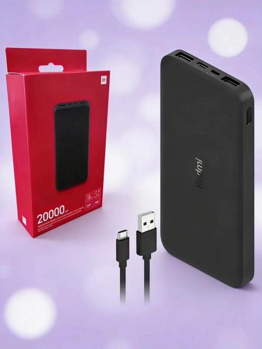 Redmi Power Bank 20000mAh 18W, tezkor quvvatlovchi tashqi akkumulyator,  simsiz qurilma