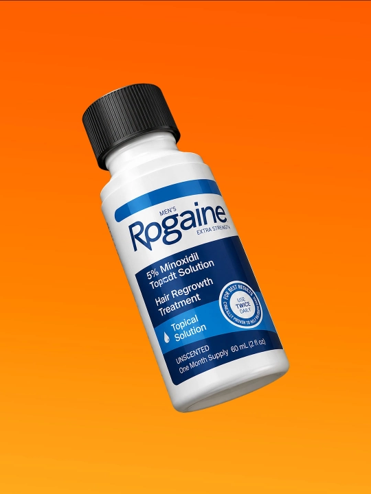 Вспомогательное средство для роста волос и бороды у мужчин — лосьон Rogaine 5%