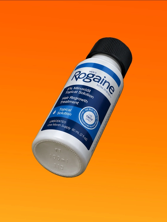 Вспомогательное средство для роста волос и бороды у мужчин — лосьон Rogaine 5%