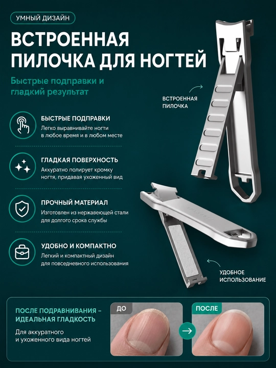 Tirnoq qisqichi keng ochilish va ichki pilochka bilan - 
