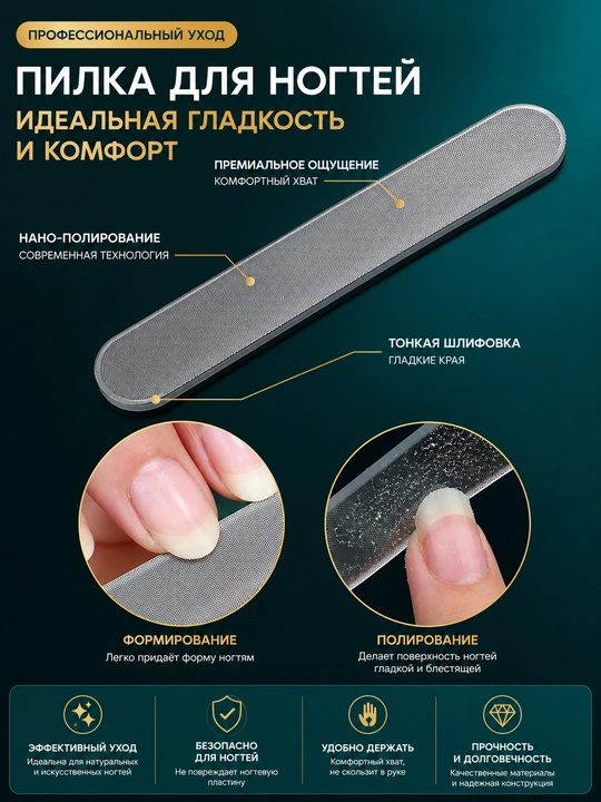 Кусачки для ногтей с широкой режущей частью и встроенной пилочкой