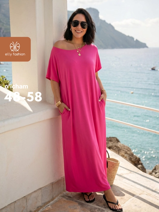 Ayollar uchun kundalik ko‘ylak, 48-58 o'lchami - EllyFashion - 