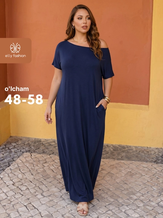 Ayollar uchun kundalik ko‘ylak, 48-58 o'lchami - EllyFashion - 